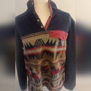 Entro Women’s Size Large Aztec‎ Fleece Pullover
